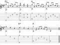 Tabulatura gitarowa z akordami E7 i A, idealna do nauki harcerskie piosenki chwyty.