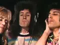 Freddie Mercury i Brian May z Queen, być może podczas nagrywania ostatniej piosenki Queen.