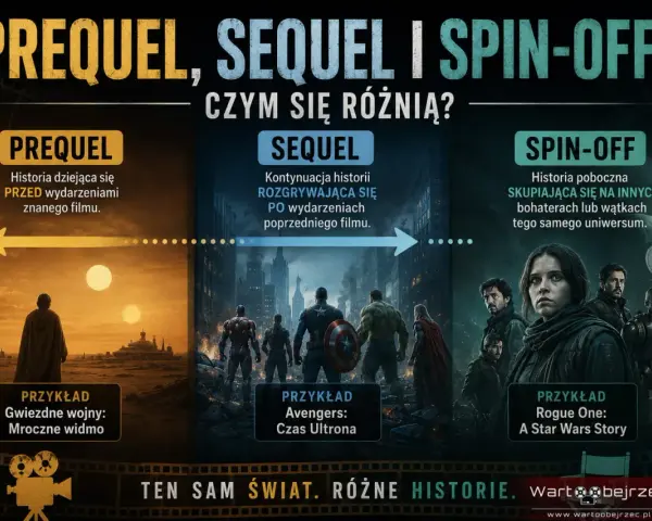 Czym jest spin-off? To historia poboczna skupiająca się na innych bohaterach lub wątkach tego samego uniwersum, jak "Rogue One".