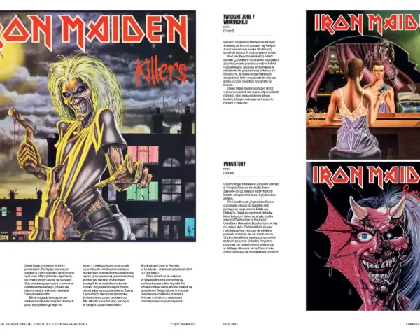 Iron Maiden Killers – okładka albumu z Eddiem. Inne utwory Iron Maiden: Purgatory i Twilight Zone.