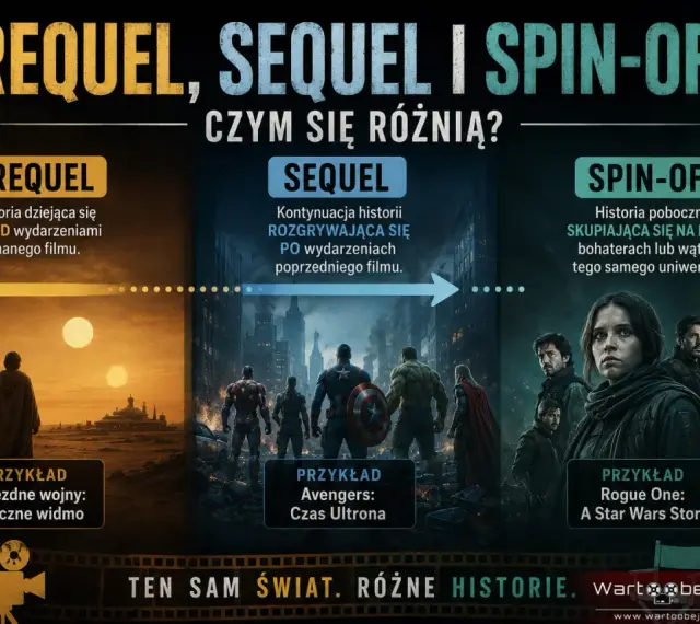 Czym jest spin-off? To historia poboczna skupiająca się na innych bohaterach lub wątkach tego samego uniwersum, jak "Rogue One".